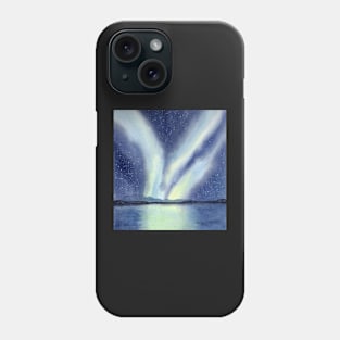 Northern Lights with Mountains and Lake Phone Case