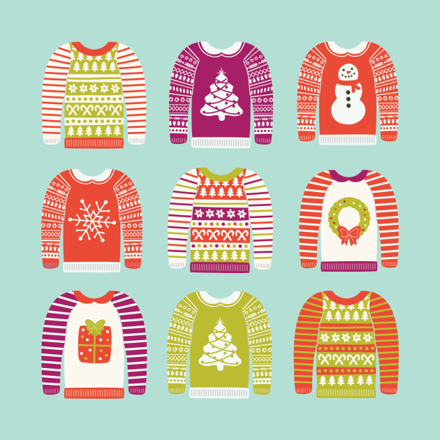 Ugly Christmas Sweaters by allisonromerodesign