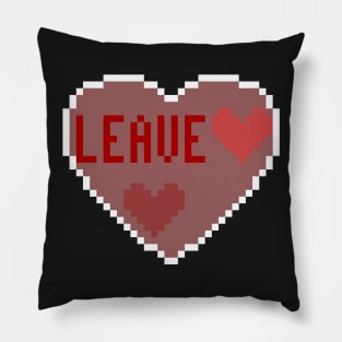 Leave, love pixel Pillow