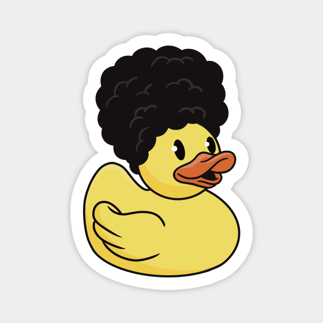 Funny Big Hair Rubber Ducky Magnet by SLAG_Creative