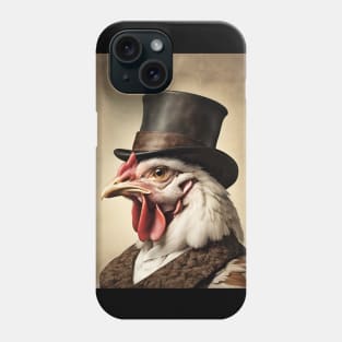 Victorian Chicken Portrait Artistic Gift Fashion Chicken Style Phone Case