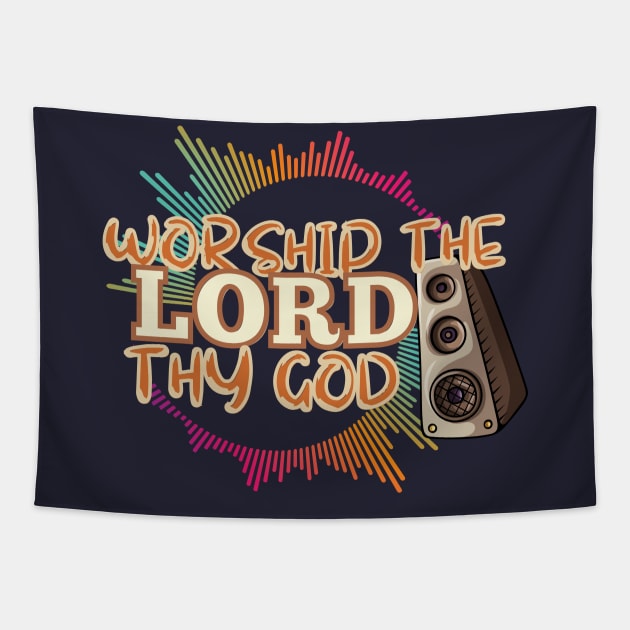 worship the LORD thy God Tapestry by Kikapu creations