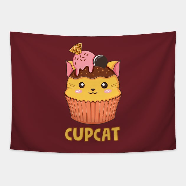 CUPCAT Tapestry by Kuchisabishii