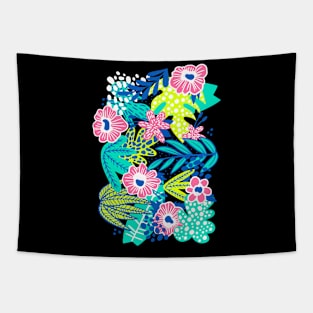 Jungle Flowers (transparent-01) Tapestry