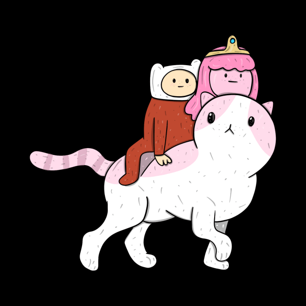 Finn and Princess Bubblegum on Timmy by surfinggiraffecomics