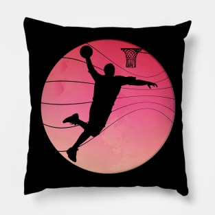 Basketball Slam Dunk Retro Vintage Pillow