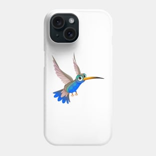 Funny hummingbird with cute eyes Phone Case