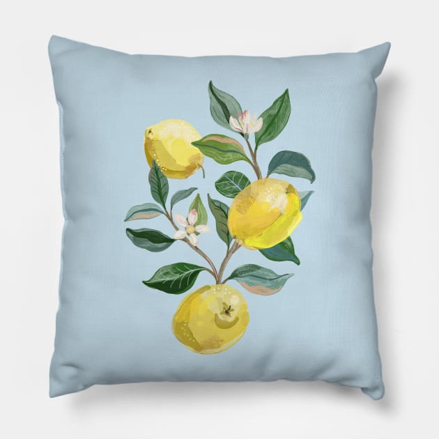 Luscious Lemon Branch Pillow by Rebelform