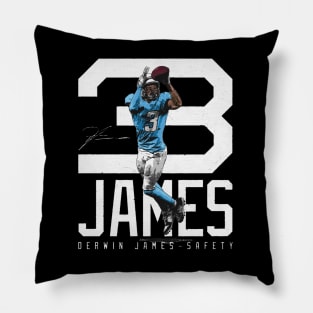 Derwin James Los Angeles C Bold Number Pillow