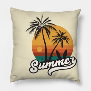 Summer retro Vintgae Art Pillow