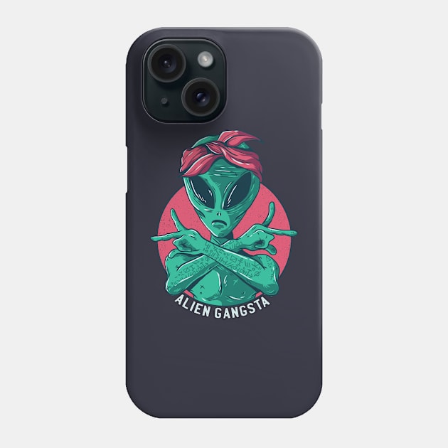 Alien Gangsta Phone Case by Surta Comigo