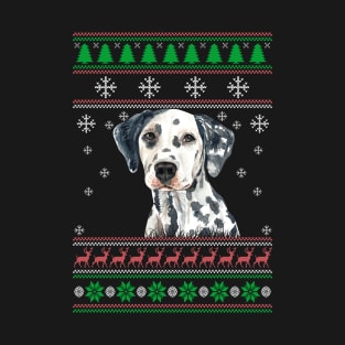 Dalmatian Ugly Christmas Sweater Funny Dog Lover Owner Gifts T-Shirt