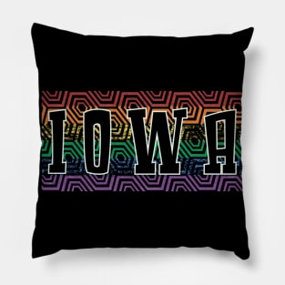 LGBTQ PATTERN USA IOWA Pillow