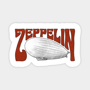 Zeppelin Vintage Line Art T-Shirt – Classic Rock Graphic Magnet