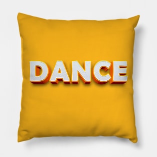 Dance 3D typography Pillow