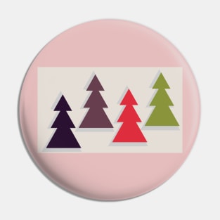 Fir trees in different colors Pin