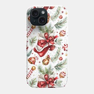 Watercolor Christmas Pattern Phone Case