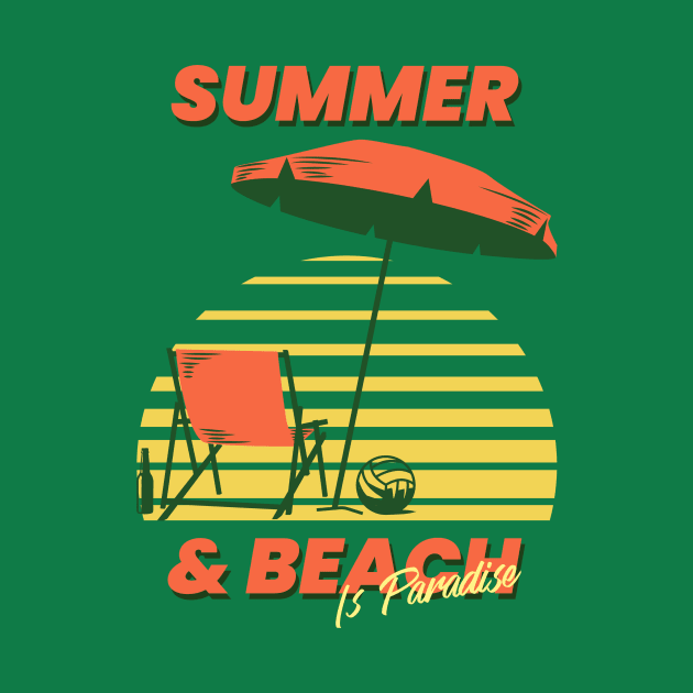 Summer And Beach Is Paradise Design by ArtPace