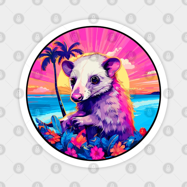 Opossum Vacation Magnet by machmigo