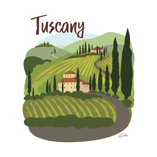 Tuscan Vineyard by PatrickScullin