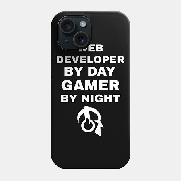 Web Developer By Day Gamer By Night Phone Case by fromherotozero