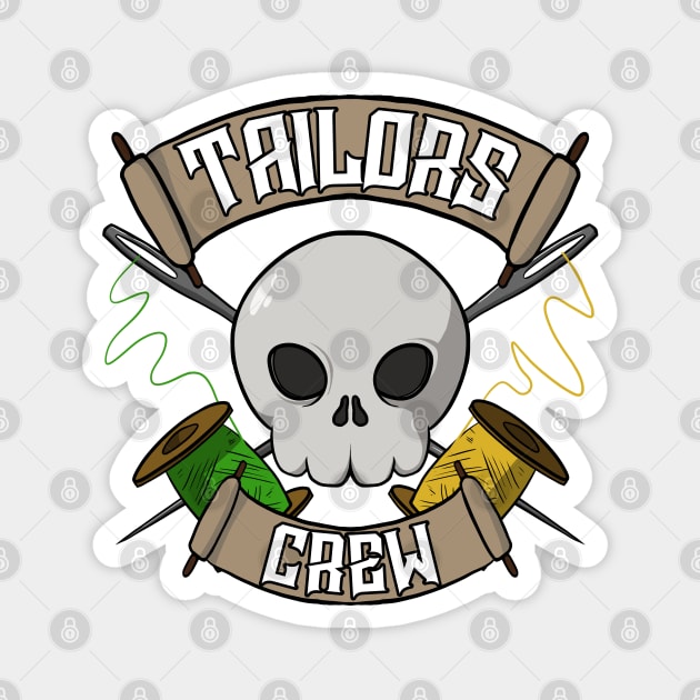 Tailors crew Jolly Roger pirate flag Magnet by RampArt