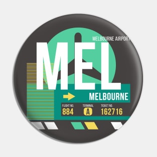 Melbourne (MEL) Airport // Retro Sunset Baggage Tag Pin