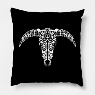 Metal Detecting Bull Skull Pillow