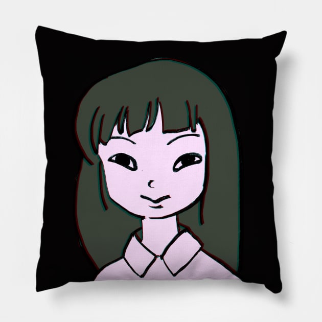 monoe redraw yume nikki Pillow by mudwizard