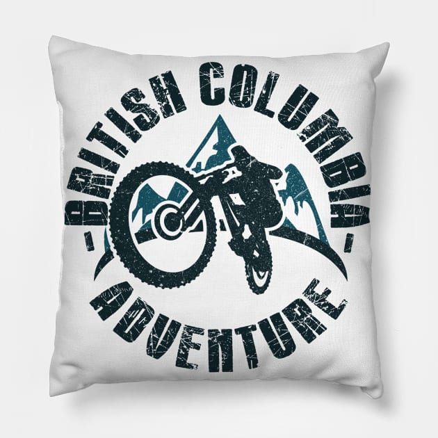 British Columbia mountain biking. Perfect present for mom girlfriend mother boyfriend dad father friend him or her Pillow by SerenityByAlex