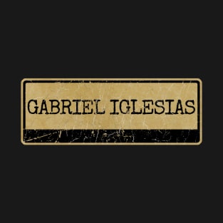 Aliska text black retro - GABRIEL IGLESIAS T-Shirt