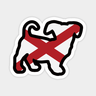 Chiweenie Dog Lover Alabama Flag Magnet