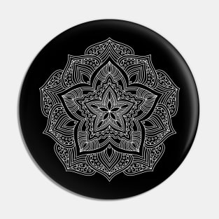 Symmetrical Doodle Line Art Pin