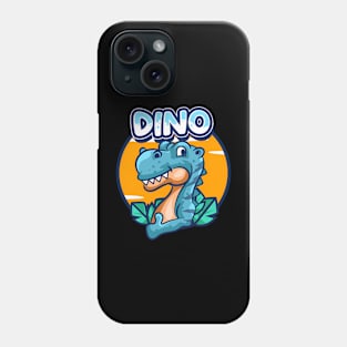 Cute Blue Dino Phone Case