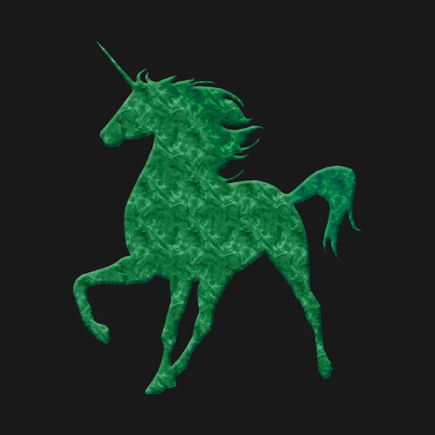 Green Magical Unicorn by Atteestude