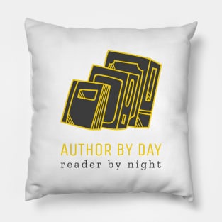 author by day reader by night Pillow