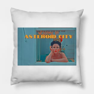 Asteroid City Postcard Midge Campbell Pillow