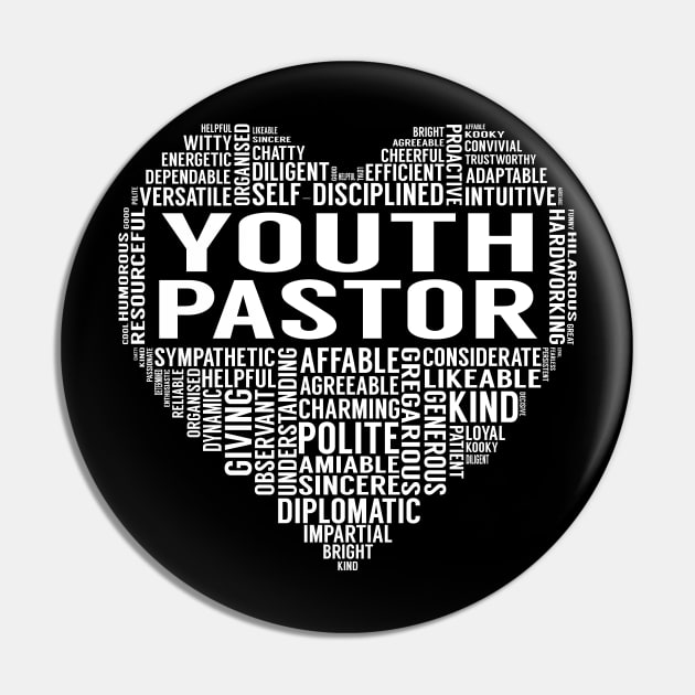 Youth Pastor Heart Pin by LotusTee