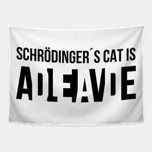 Schroedingers Cat Kitten Word Game Gift Tapestry
