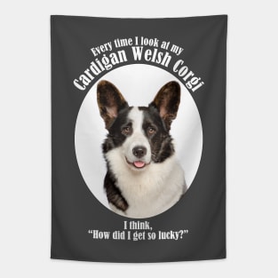 Lucky Corgi Tapestry