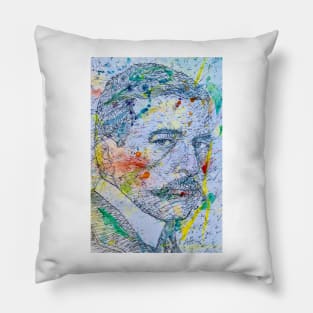 HUGO VON HOFMANNSTHAL watercolor portrait Pillow