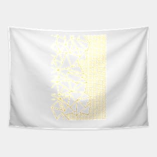 Ab Outline Grid Gold and Black Tapestry