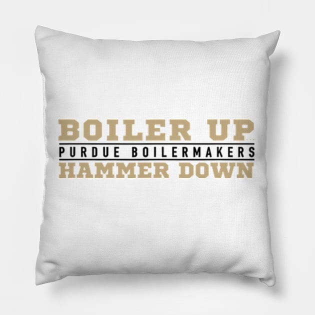 Purdue University Boilermakers Between The Lines Pillow by YASSIN DESIGNER