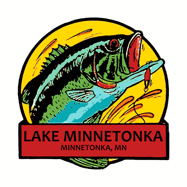 Vintage Style Lake Minnetonka Minnesota Decal by zsonn