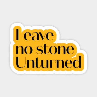 Leave No Stone Unturned Magnet