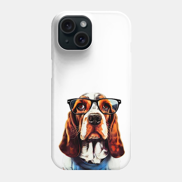 Hipster Dog Basset #basset Phone Case by JBJart