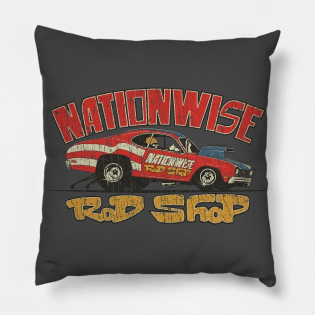 Nationwise Rod Shop 1974 Pillow by JCD666