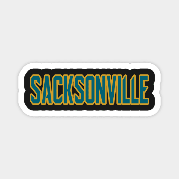 Welcome to Sacksonville! Magnet by OffesniveLine