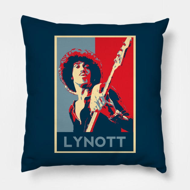 Phil Lynott Thin Lizzy Pop Art Design Pillow by raiseastorm