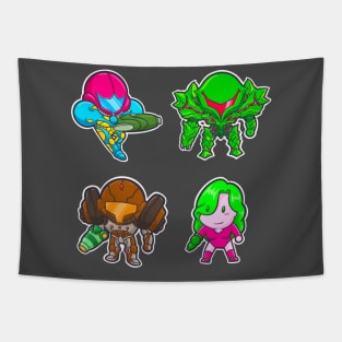 Chibi Metroid (Pack 5) Tapestry